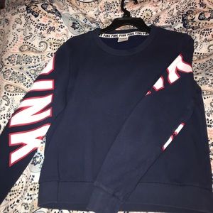 victoria secret cropped pink pullover